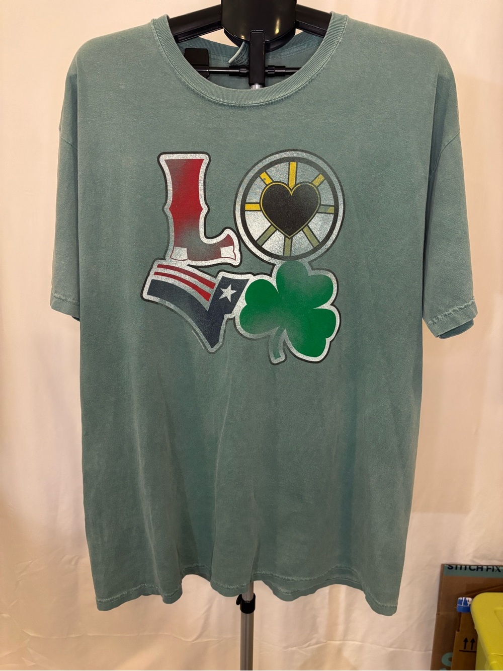 Boston Sports Teal Short Sleeve Graphic Tee